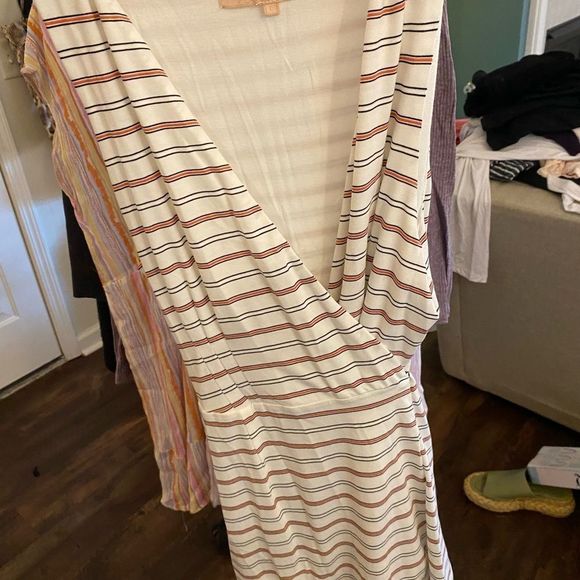HUTCH STRIPED RUFFLED WRAP DRESS - Picture 2 of 4